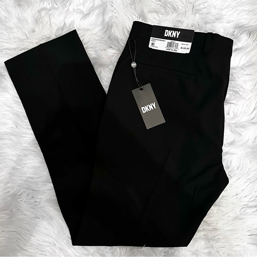 NEW! Men’s DKNY Black Dress Pants Size 34x29